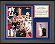 HOFSM.COM Hall of Fame Sports Memorabilia Framed Caitlin Clark 2024 WNBA Draft 1st Overall Pick Basketball 11""x14"" Three Photo Collage