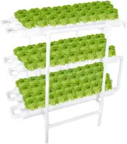 Hydroponics Growing System Kit, 3 Layers 108 Plant Sites Food-Grade PVC-U Pipes