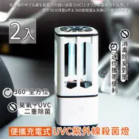 在飛比找PChome24h購物優惠-【家適帝】便攜充電式UVC紫外線殺菌燈(2入)