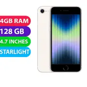 Apple iPhone SE 2022 (128GB, Starlight) - Refurbished (Excellent)