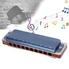 10 Hole Harmonica Metal C Key Diatonic Harmonica Mouth Organ Musical Instrum FD5