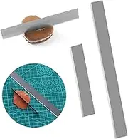 Clay Cutter Blade- 2 Pcs Set Flexible Stainless Steel Polymer Clay Cutters Blade Ceramic Shaping Modelling Sculpting Cutting Slicing Tools for DIY Pottery Craft (2PCS)