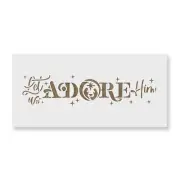 Let Us Adore Him Nativity Stencil - Reusable Stencils for DIY Crafts