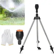 Rotating Tripod Sprinklers Yard, Telescoping Water Sprinkler, 360° Large Area Standing Sprinkler, 58 * 55 * 64cm, Two Way Nozzle