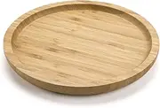 XIMISISE Round Bamboo Tray, Wooden Serving Platter, Wood Charcuterie Board, Decorative Tray for Coffee Table, 7.9 inch