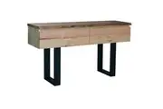 MD Nancy Solid Timber Metal Leg 2 Drawer Console Table