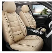 Car Seat Covers Universal Fit for BMW 7 Series 740d G11 740Le G12 740e G11 M760Li G12 740Li G12 745e G11 Compatible with car seat covers_Beige