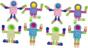 MOLUCKFU 8pcs Dismountable Robot Toy Sensory Decompression Fidget Play for Adults and Boys and Girls Creative Self-Assembly Fun for Indoor and Outdoor Relaxation