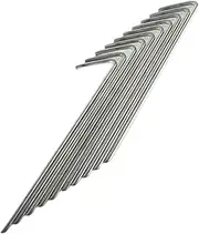 Leona Co 50 Piece Heavy Duty Tent Pegs 175mm x 4mm Strong Tent Stakes Sharp Tent Pegs Steel Stakes for Outdoor Camping Mountains and Garden Wedding and Decorations Canopy and Tarp Sand Ground