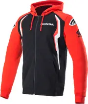 Alpinestars Honda Zip Hoodie, black-red, Size 4XL for Men Black Red