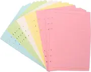 jojofuny 100 Sheets Refillable Notebook Paper Colors Punched Lined Inserts for Journals Planners Budgeting Smooth Writing Experience