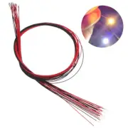10Pcs 20cm t0603wm soldered micro litz wired leads warm white smd led 060
