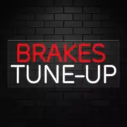 Brakes Tune-Up Sign for Business Displays | LED Flex Neon | 32"W x 13"H x 1"D
