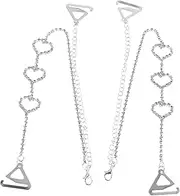 [LIFKOME] Non-slip Bra Straps Rhinestone Back Decorative Shoulder Straps for Women Back Extensions with Removable Buckle for Dresses