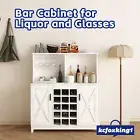 Buffet Sideboard Cabinet Storage Cupboard Wine Bar Liquor Drinks Alcohol White