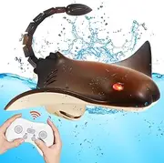 fromeasy Pool Toys Remote Control Shark Boat, 2.4G High Simulation Stingray Underwater Animal Water Toys for Kids Age 8-12 RC Boats for Lake Swimming Pool Bathroom Diving Toys Boys Girls Gifts