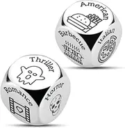 2PCS Couple Date Night Ideas Decision Dice 11 Year for Her Him Husband Birthday Gift Ideas Christmas Valentine Date Night Games for New Couple Girlfriend Boyfriend Engagement Wedding