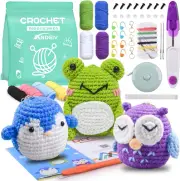Crochet Kit for Beginners Kids Adults - Amigurumi Crocheting Animal Kits, Beginn