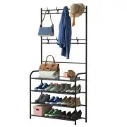New Entryway Coat & Shoe Rack, 4 Tier, Hall Tree Organizer Stand
