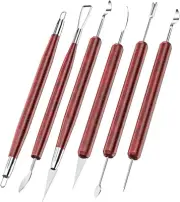 Clay Tools Sculpting, Double-Sided Polymer Carving Tools Kit, Wood Ceramic Tool