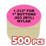 1" Tecre Mylars Clear Plastic Cover for Button Maker Badge Machine Press 500 pcs