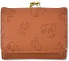 SNOOPY Tri-fold Wallet Synthetic Leather Women's 0113 Camel SPIK063 New