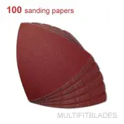 100 Pack: 180 Grit MultiTool Triangular Sanding Sheets - Dremel, Fein, Ridgid +