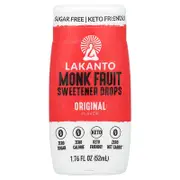 Lakanto, Monkfruit Sweetener Drops, Original , 1.76 fl oz (52 ml)