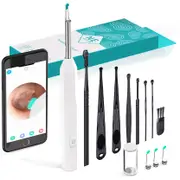 WIFI Connection Ear Wax Removal Tool Ear Set Camera Wireless Ear Endoscope Spoon -White