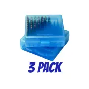 MTM 22LR & 25ACP Ammo Box 100 Round Flip-Top - Clear Blue P-100-22-24 3PACK