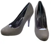 Steve Madden - Trinitie Taupe Suede Designer High Heels size 8