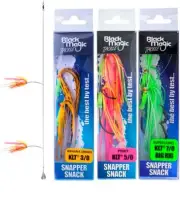 Black Magic Snapper Snack 5/0 UV Skirt Snapper Rig