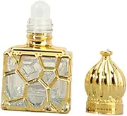 DRESSOOS Water Cube Electroplated Roller Ball Glass Bottle Lightproof Essential Oil Container for Travel the Go Use No Mess Application