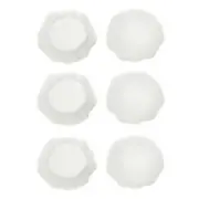 6pcs 5"-6" Car Polisher Bonnet Buffing Pad Lamb's Wool, White