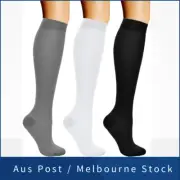 Compression Socks (3 Pairs) 15-20 mmhg Athletic & Medical Men Women Unisex BWG