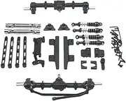 TTETTZ Premium Metal Front and Rear Suspension Set for 1/12 MN82 LC79 RC Cars, Black
