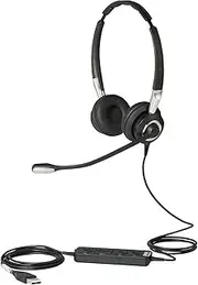 Jabra Biz 2400 II USB-A CC MS On-Ear Stereo Headset - Microsoft Skype for Business Certified Noise-Cancelling Corded Headphone with HD Voice and Programmable Controller