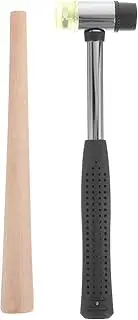 HOODANCOS Jewelers Rubber Hammer Mallet & Wood Bracelet Mandrel, Repair Mandrel Stick Mandrel Set, Sizer Sizing Adjuster Ring Shaper Repair Tools
