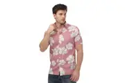 Ted Baker Unisex Adult Coving Floral Seersucker Short-Sleeved Shirt (Pink) - UTGT423
