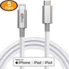 5-Pack iDARS MFi Certified PD Fast Charge USB-C to Lightning Braided Cable (4