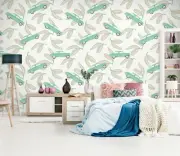 3D Green Car Leaves 16RAI64 Wallpaper Mural Self-adhesive Kasumi Loffler Honey
