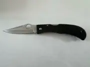 Spyderco C38PBK Horn Zytel Circa 1997 Model) AUS-8 SS Blade. *NEW IN BOX*