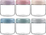 [LYSAIMG] 11Oz Overnight Oats Containers with Lids,Wide Mouth Mason Salad Jars,Glass Jars with Airtight Lids,Glass Food Storage Containers for Yogurt Spice Snacks (350ml)