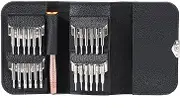 25 in 1 Precision Screwdriver Set – Philips Torx Flat Mini Screwdriver Kit for PC/Glasses/Mobile Phone/Laptop/Watch/RC Quadcopter Drone/MacBook/Tablet/iPad with Leather Case
