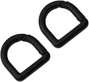 2pcs Semicircle Metal Spring Key Ring,Spring Snap Hooks Clip,Spring Keyring Buckle,Flat D Ring for Purses