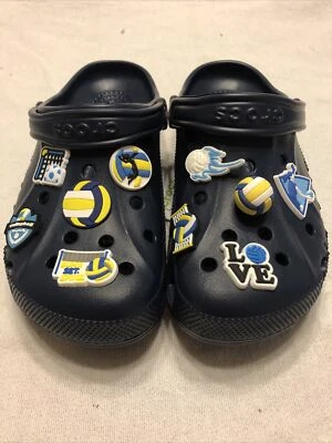 Crocs Unisex Volleyball Dressed Baya Navy Clogs (M5-W7) ONE OF A KIND-BNIP-WT’S