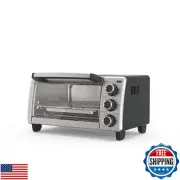 BLACK+DECKER 4-Slice Toaster Oven, Even Toast, 4 Cooking Functions Bake, Broi