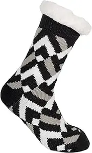 [styleBREAKER] Unisex ABS Geometric Pattern Stopper Socks Warm ABS Socks Size 35-42 EU / 5-10 US / 4-8 UK 08030012