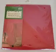 NEW VTG Tablecloth Cotton/Polyester Christmas Red Tablecloth ~ Oblong 52" x 70"