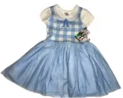 WIZARD OF OZ TODDLER GIRL 5T DOROTHY COSPLAY DRESS SPARKLY LINED TULLE SKIRT